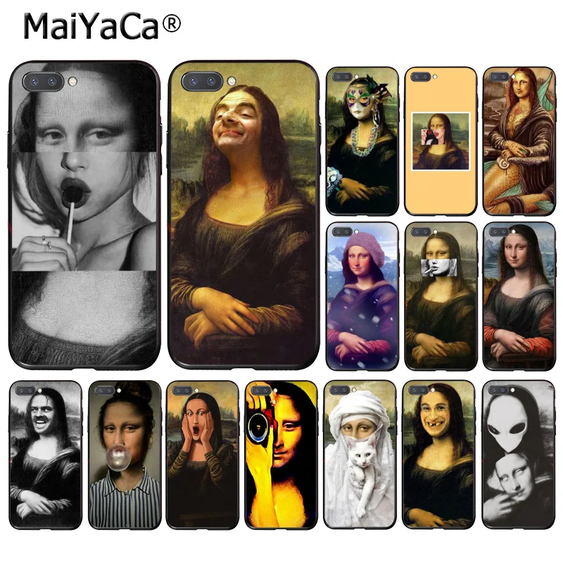 

MaiYaCa Funny Art Mona Lisa Phone Case for Huawei Honor 8X 9 10 20 Lite Honor 7A 7C Honor10i View20