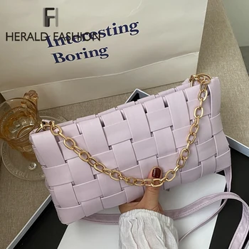 

Woven Flap Crossbody bag 2020 Fashion New High quality PU Leather Women's Designer Handbag Chain Tote Shoulder Messenger Bag