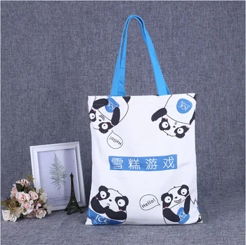 

Women's Shopping Bag Fashion Panda animal picture Foldable Reusable Tote Folding Convenient Large-capacity Storage Bags New