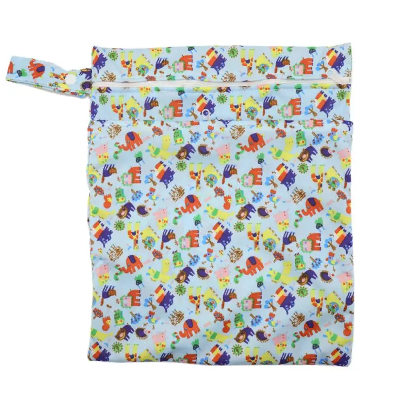 Для влажной и сухой ткани пеленки сумки Висячие пеленки Органайзер с двумя карманами на молнии - Цвет: 4