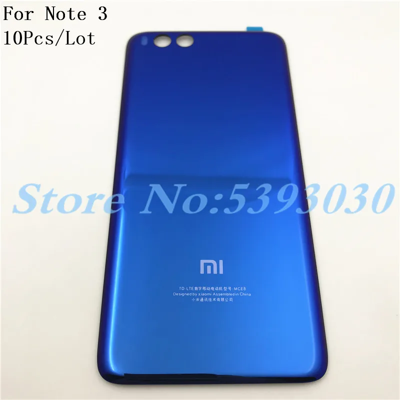 10 шт. для Xiaomi mi Note3 чехол из закаленного стекла для Xiao mi Note3 mi Note 3 задняя крышка батарейного отсека Запасная часть
