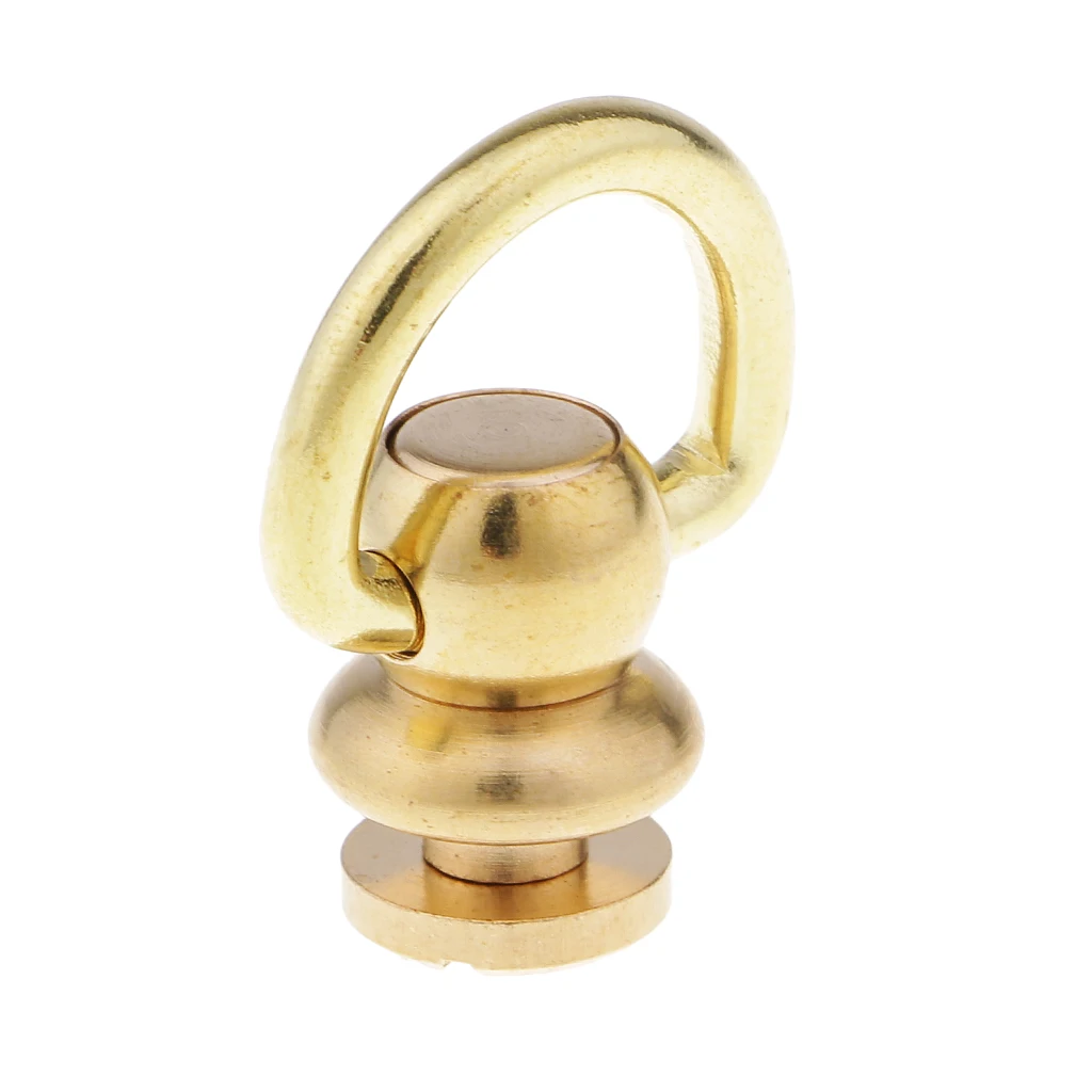 Brass Ball Post With D  Rivet Stud Chicago Buckle For Leather Craft Bag Belt