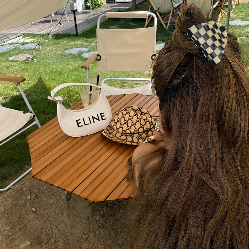 Peri'sBox 10 Designs White & Black Plaid Hair Claw Jewelry Fashion Chic Geometric Resin Hair Clamps Accessories for Women - Image 4