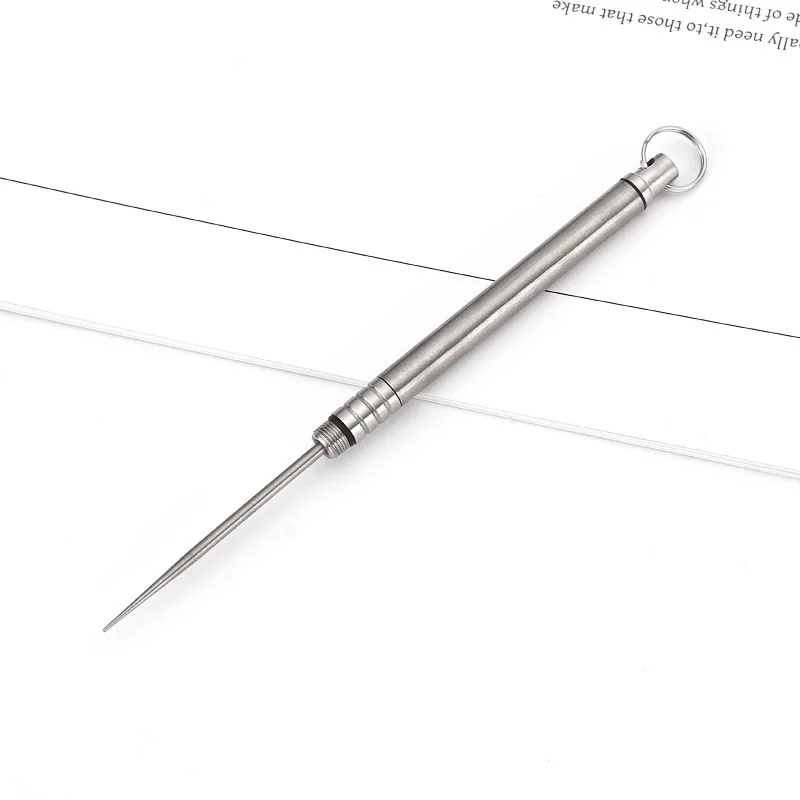 

Outdoor camping Portable portable metal toothpicks Titanium alloy toothpicks Combination toothpick holder