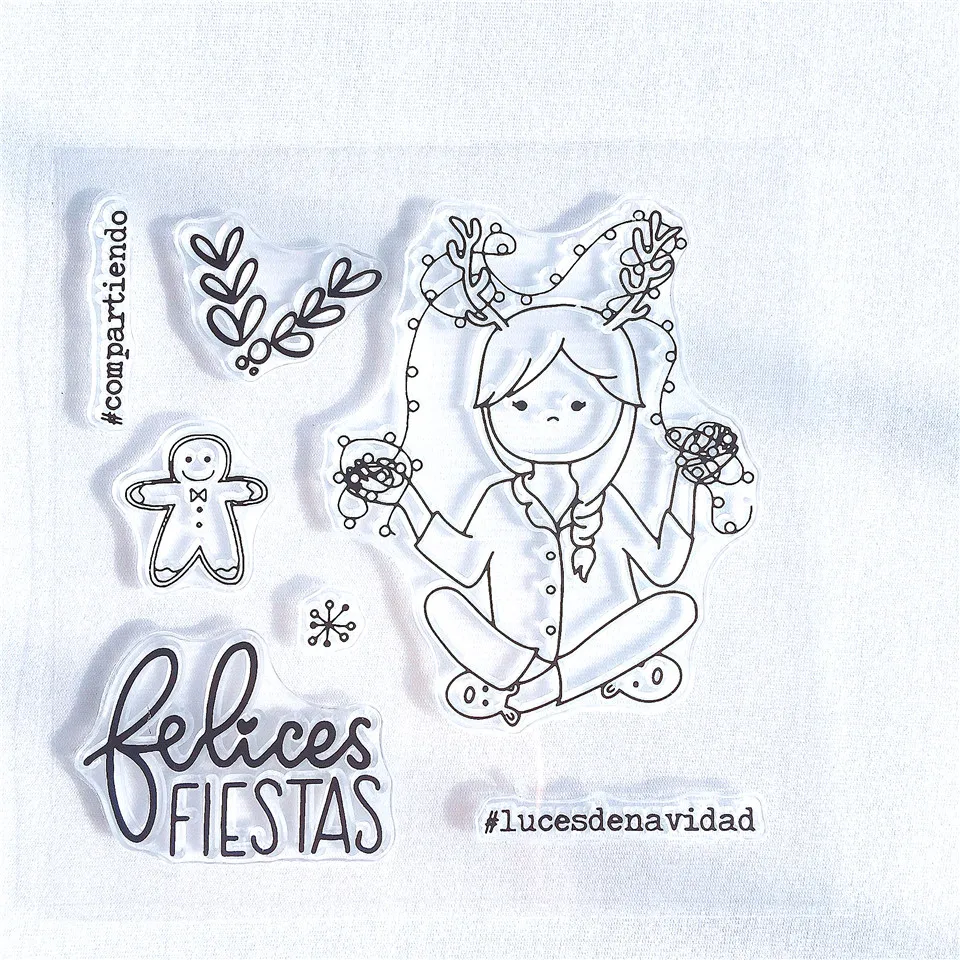 10*10 испанская медитация девушка прозрачные штампы Прозрачная силиконовая печать для DIY скрапбукинга Фотоальбом украшение рукоделие штамп