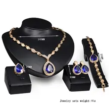 Ornament Set Lady Necklace Earrings Brecelet Chain Jewelry Set Charming Women Bracelet Pair Ear Stud Vintage Fingle Ring Pendant