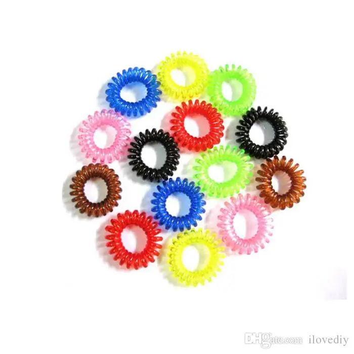 

Оптовая продажа, яркие желеобразные цветные эластичные завязки на голову для телефонного провода, резинки для волос, резинки-кольца для девушек и женщин, 500 шт.
