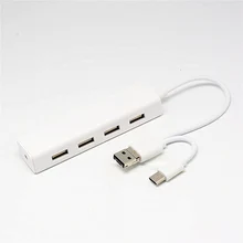 Высокоскоростной концентратор type C 4 порта USB 2,0 OTG концентратор 3 в 1 Интерфейс USB разветвитель мульти концентратор для компьютера ПК Android телефон планшет