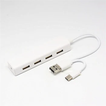 

High Speed Type C HUB 4 Port USB 2.0 OTG Hub 3 in 1 Interface USB Splitter Multi Hub for Computer PC Android Phone Tablet