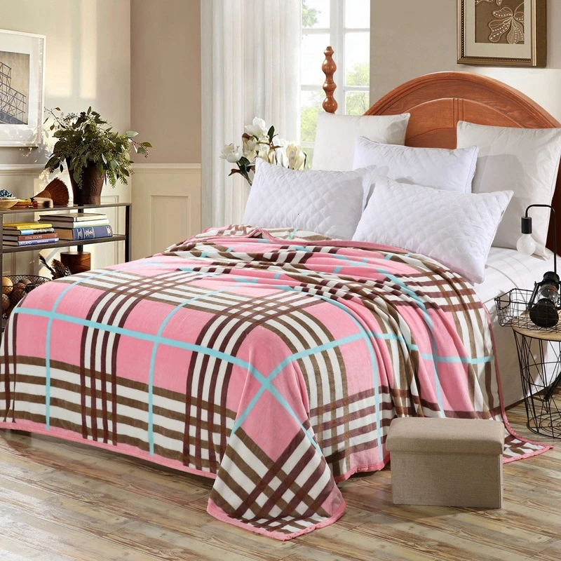 

Yaapeet 1pcs Blankets Multicolors Grid Plain Super Soft High Quality Fleece Blanket Bedspread Blanket for Covers Home Textile