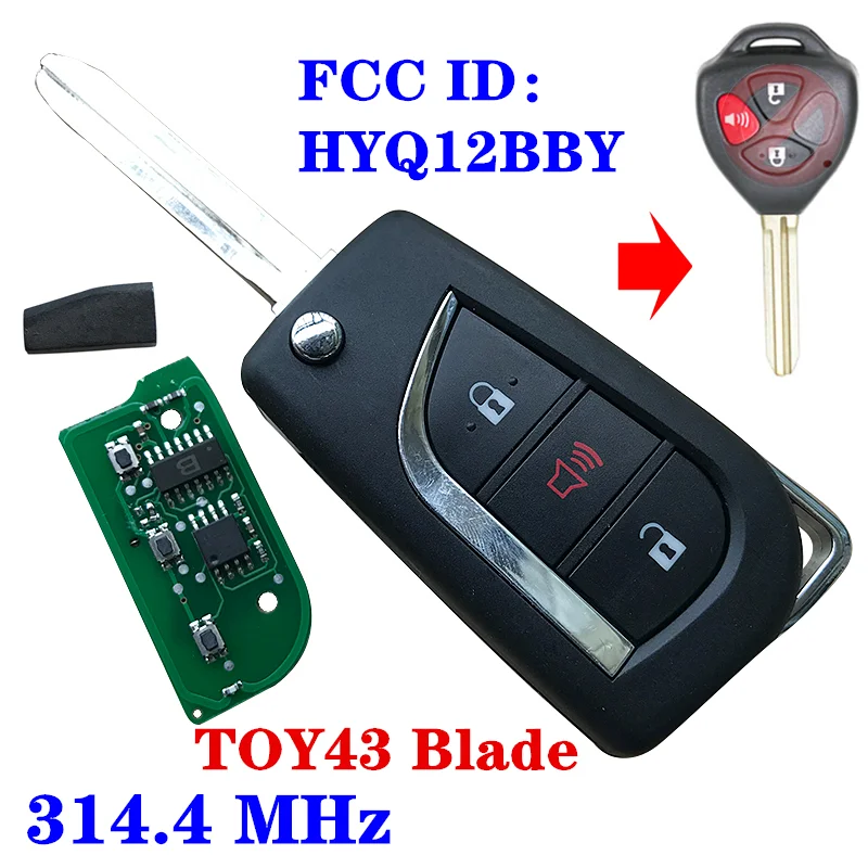 Автомобильный Дистанционный ключ 314 4 МГц 4D67G HYQ12BBY для Toyota Camry Avalon Corolla Matrix RAV4 Yaris Venza