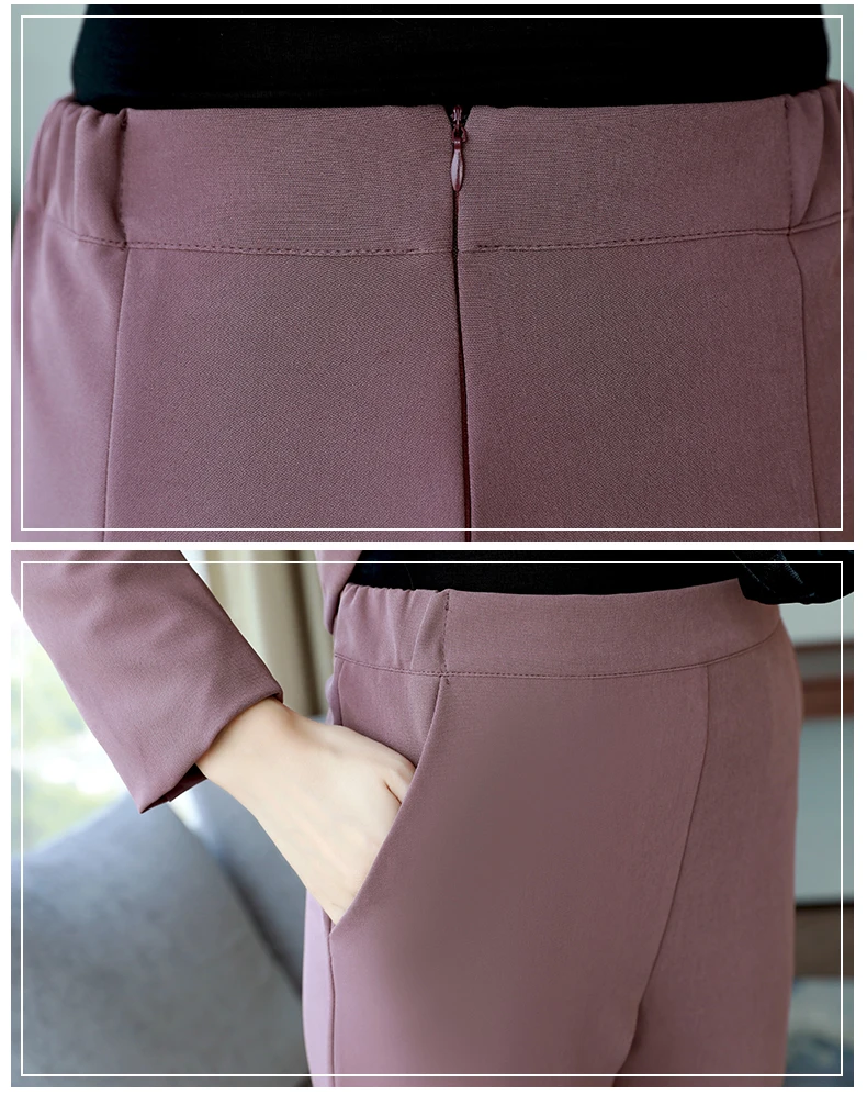 herfst nieuwe mode OL Professional pak dames темперамент Тонкий afslanken micro broek tweedelige Vrouwen тренд elegante