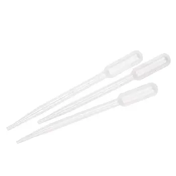 

3ML Transparent Pipettes Disposable Safe Plastic Eye Dropper Transfer Graduated M17F