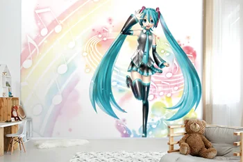 

[Self-Adhesive] 3D Hatsune Miku 768187 Japan Anime Wall Paper mural Wall Print Decal Wall Murals