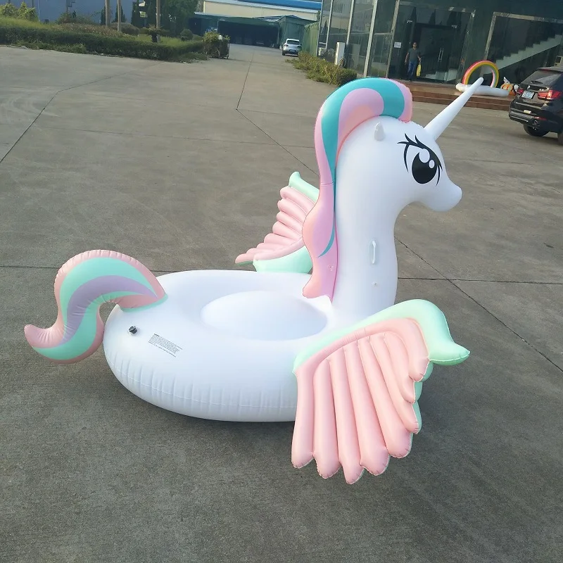 

Factory Direct Selling New Style Inflatable White Meng Horse Unicorn Riding, Inflatable Color Unicorn Floating Bed Europe And Am