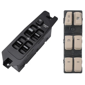 

2Pcs Master Power Window Control Switch Button - Black for Daewoo Lanos Prince Cielo & Khaki for Sonata 2011-2014