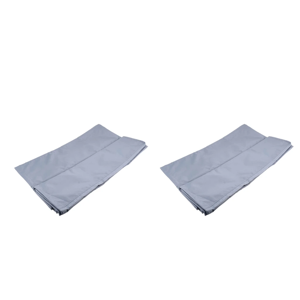 2pcs Grey Waterproof Trailerable Outboard Motor Hood Cover for Boats Engines 30-90 / 70-150 Horsepower