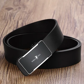 

Belt Men Genuine Leather Automatic Buckle Fashion Luxury Brand Male Belts Black Strap Original Natural Cowskin