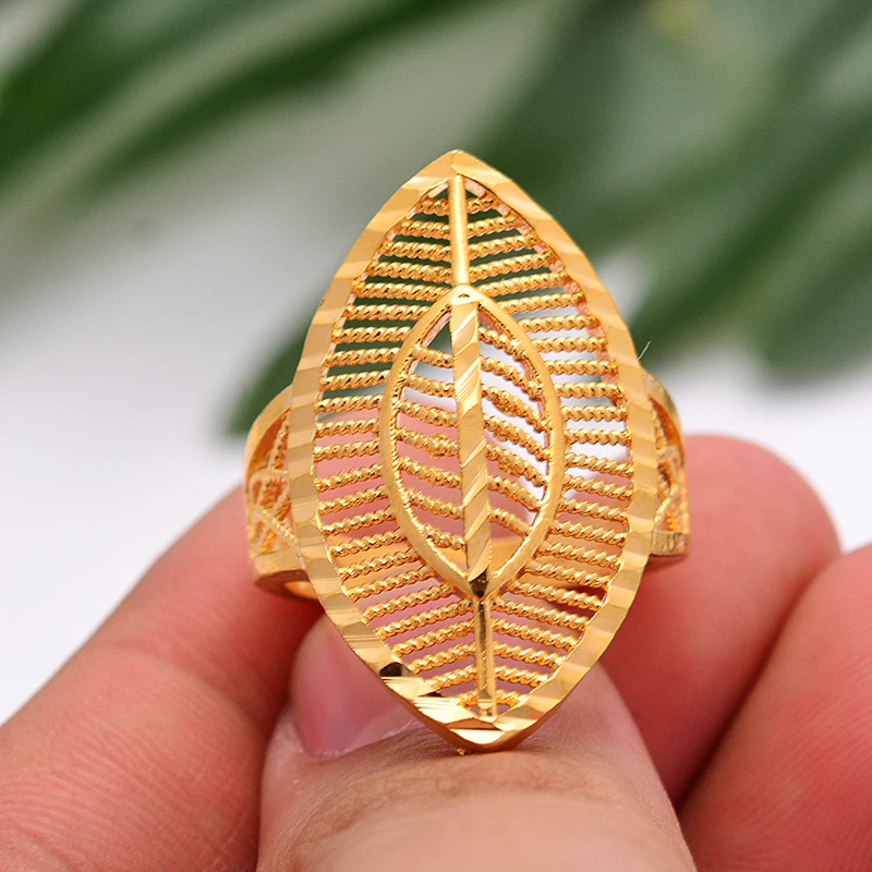 Регулируемый размер обручальные кольца для женщин Золотое кольцо Индия Кения