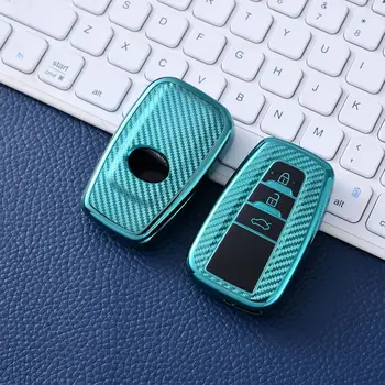 

Soft TPU car key case For Toyota C-HR CHR Rav4 Corolla Camry Avalon Land Cruiser Prado Prius 2018 2019 2020 Remote Cover
