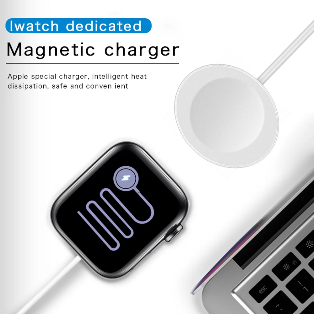 

Portable Magnetic Small Charger Compatible for Apple Watch Series 6 5 4 3 2 SE 1 Smart IWatch Charging USB Smart Accessories