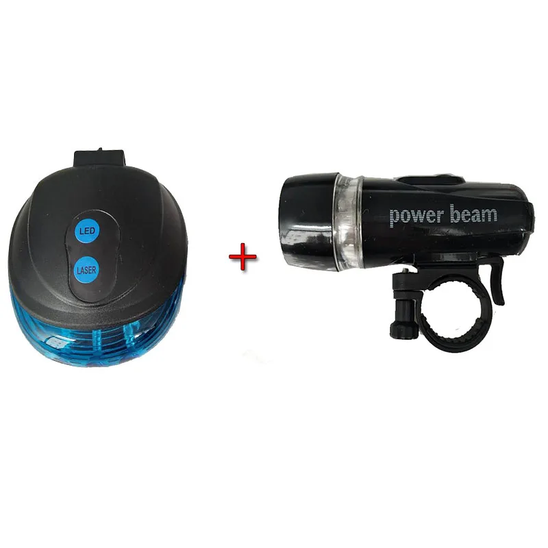 Black with Bule A WasaFire 5 Led передняя фара для велосипеда Водонепроницаемая задняя фара для горного велосипеда фонарик для езды на велосипеде с лазером Tailight - Цвет: Black with Bule A