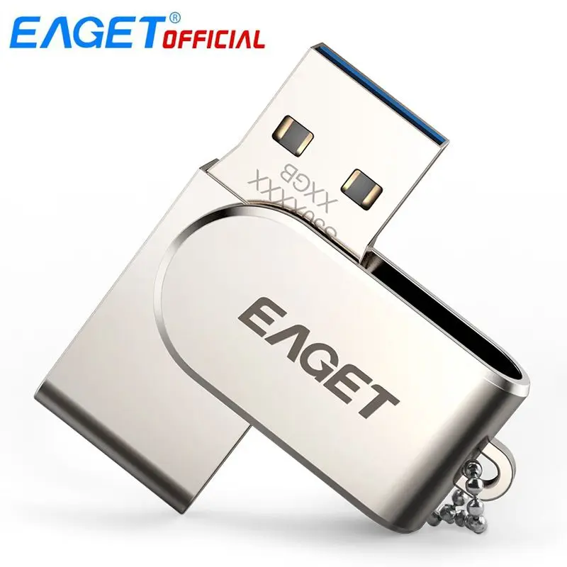 EAGET S30 USB Flash Drive 32GB 64GB Metal Pendrive High Speed USB 3.0 Flash Drive Memory Stick Pen Drive Real Capacity