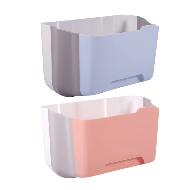 

Kitchen Hanging Trash Can Wall Mounted Folding Waste Bin Kitchen Cabinet Door Hanging Trash Bin Portable Trash