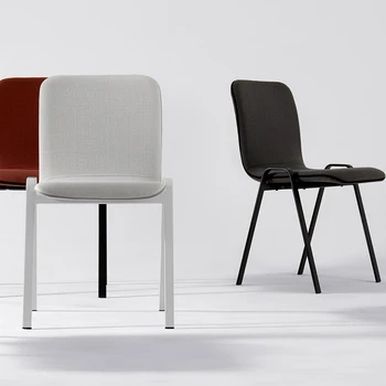 

Nordic Minimalist Restaurant Furniture Chair Lounge Living Room Modern Cloth Chinese Iron Chair Wood Kitchen Dining Chair Study