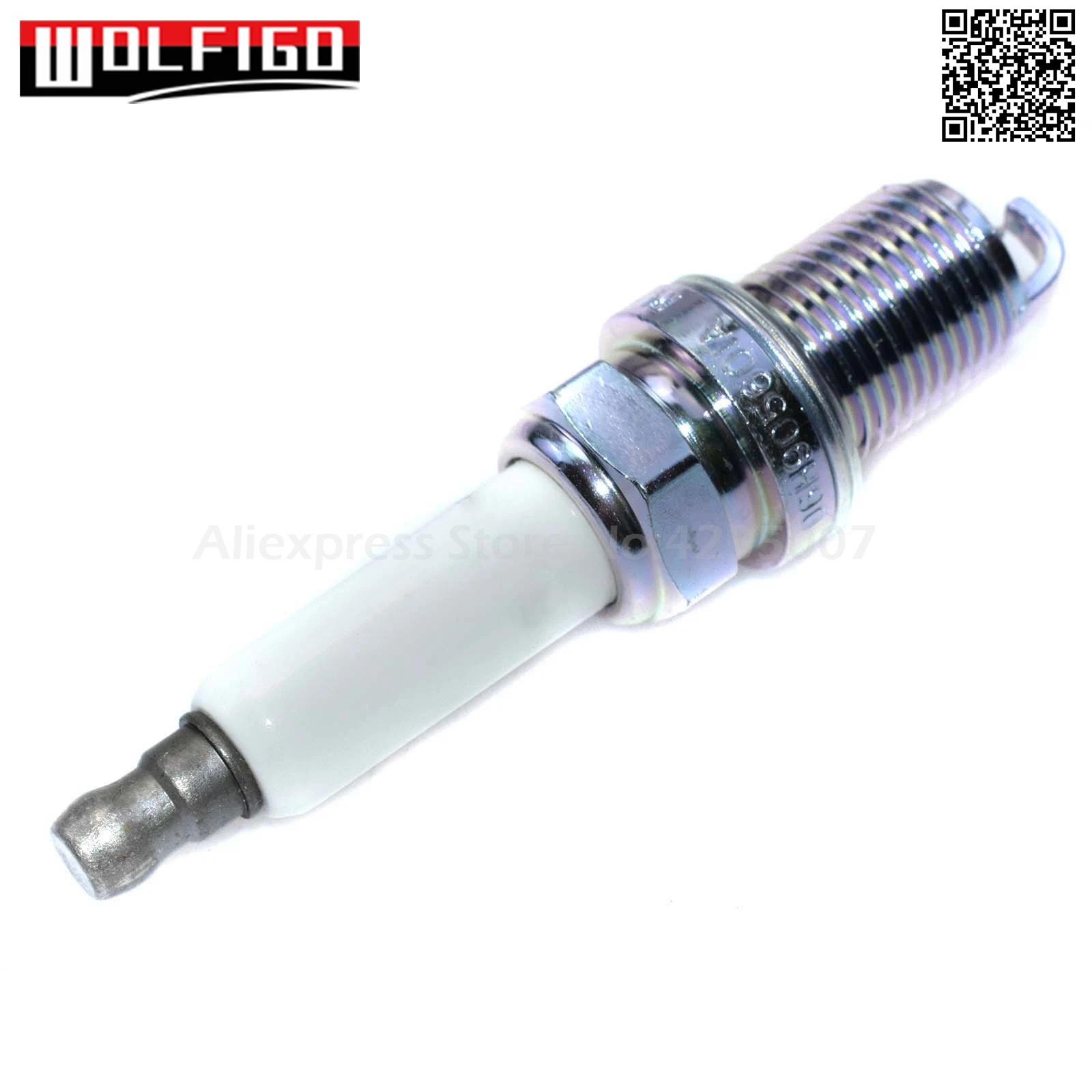 WOLFIGO 06H905601A лазерный покрытая платиной Свеча зажигания разъем для Audi A4 A5 VW Golf Passat 101905631 H, 0242240650,0 242 245 576, 0242245576 - Цвет: 1 PC
