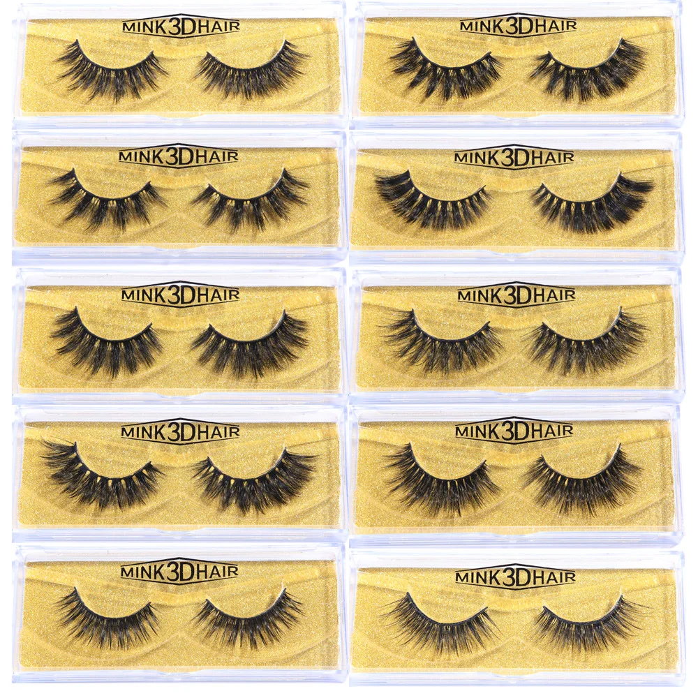 

40 Types Natrual False Eyelashes 3D Mink Lashes Soft Eyelash Extension Thick Makeup Real Fake Eyelashes Long Mink Eyelashes A01