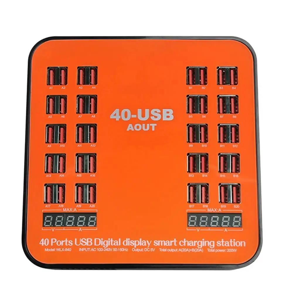 Мульти быстрое зарядное устройство USB зарядка несколько 40 USB телефон зарядная станция Универсальный usb-хаб Смарт зарядное устройство