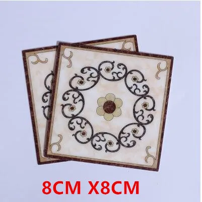 8CM X8CM 20 шт., европейская самоклеящаяся напольная мозаичная плитка, стикер s, водонепроницаемая Керамическая Настенная Наклейка, обои для домашнего декора, строительный инструмент - Цвет: 8CM X8CM