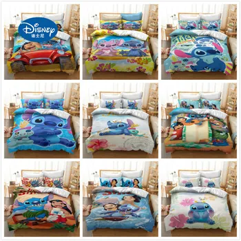 

Disney Lilo & Stitch Bedding Set Children Duvet Covers Pillowcases Cartoon bed set Duvet Cover boy girl children birthday gift