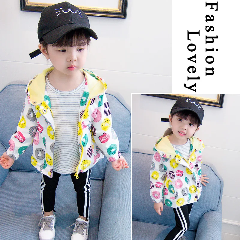 

2018 Autumn New Style-Baby Girls Cartoon Coat Europe And America Zip-up Shirt CHILDREN'S Jacket