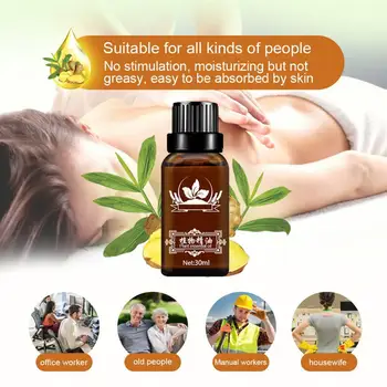 

30ml Ginger Essential Oil Body Massage Skin Care Oil Lymphatic Massage Oil Plant Spa Ginger Natural Therapy Drainage M1M9