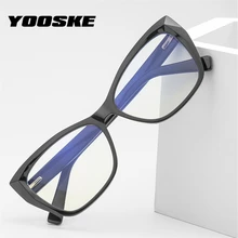 YOOSKE анти-синий светильник очки кошачий глаз оправы для женщин TR90 Прозрачная Оптическая оправа компьютерные очки