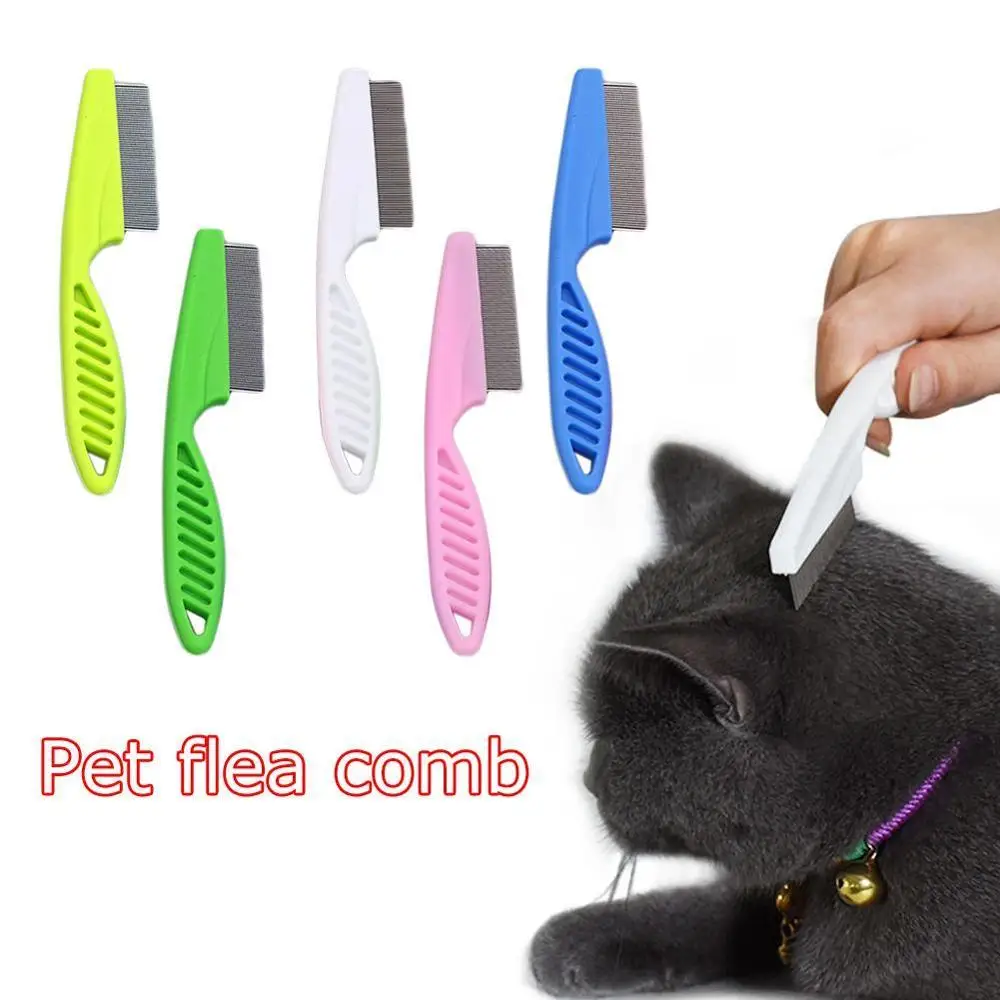 

Pet Flea Comb Straight Comb Cat and Dog Super Dense to Remove Flea Pet Comb Pet Dense Tooth Comb Rondom Color