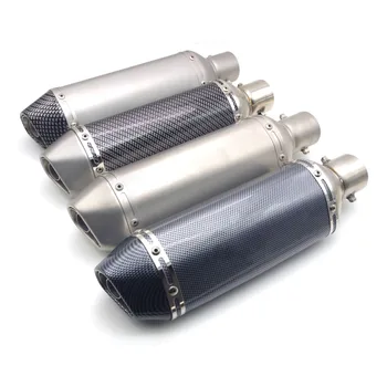 

51mm Inlet Universal Exhuast System Motorcycle Exhaust Pipe Muffler Stainless Steel Pipe FOR Suzuki gsr 600 royal enfield vespa