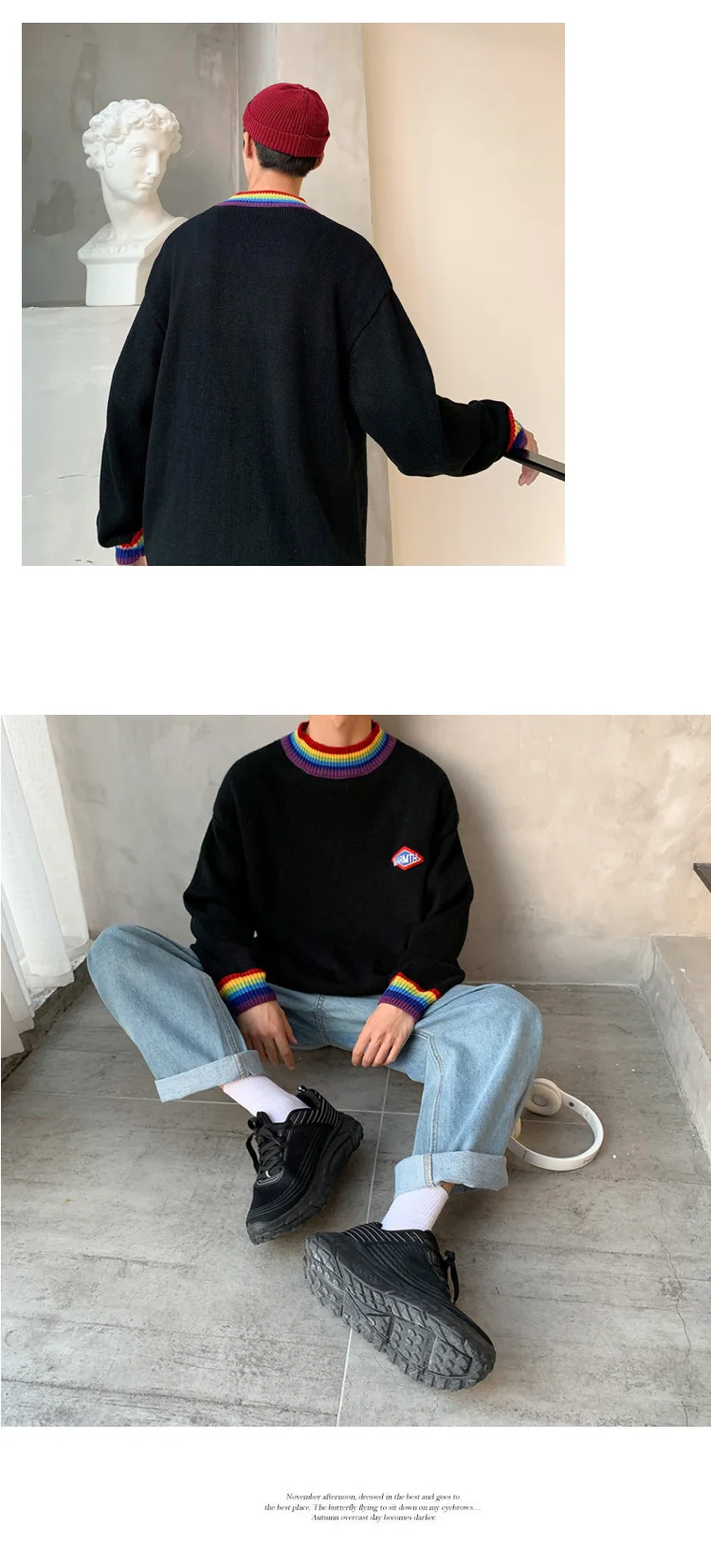 Privathinker Men Oversize 5XL O-Neck Colorful Fashion Sweaters Mens Autumn Winter Korean Pullovers Top Male Knitted Sweater