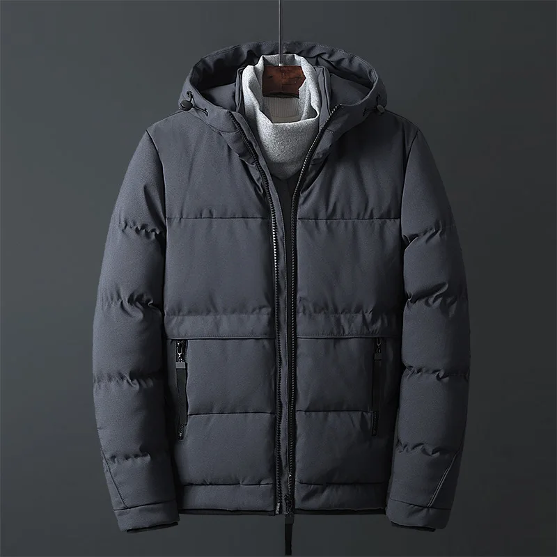 Winter New Style Cotton-padded Clothes Young MEN'S Korean-style Hooded Thick Warm Cotton Coat Fashion Regular Casual Men'S Wear