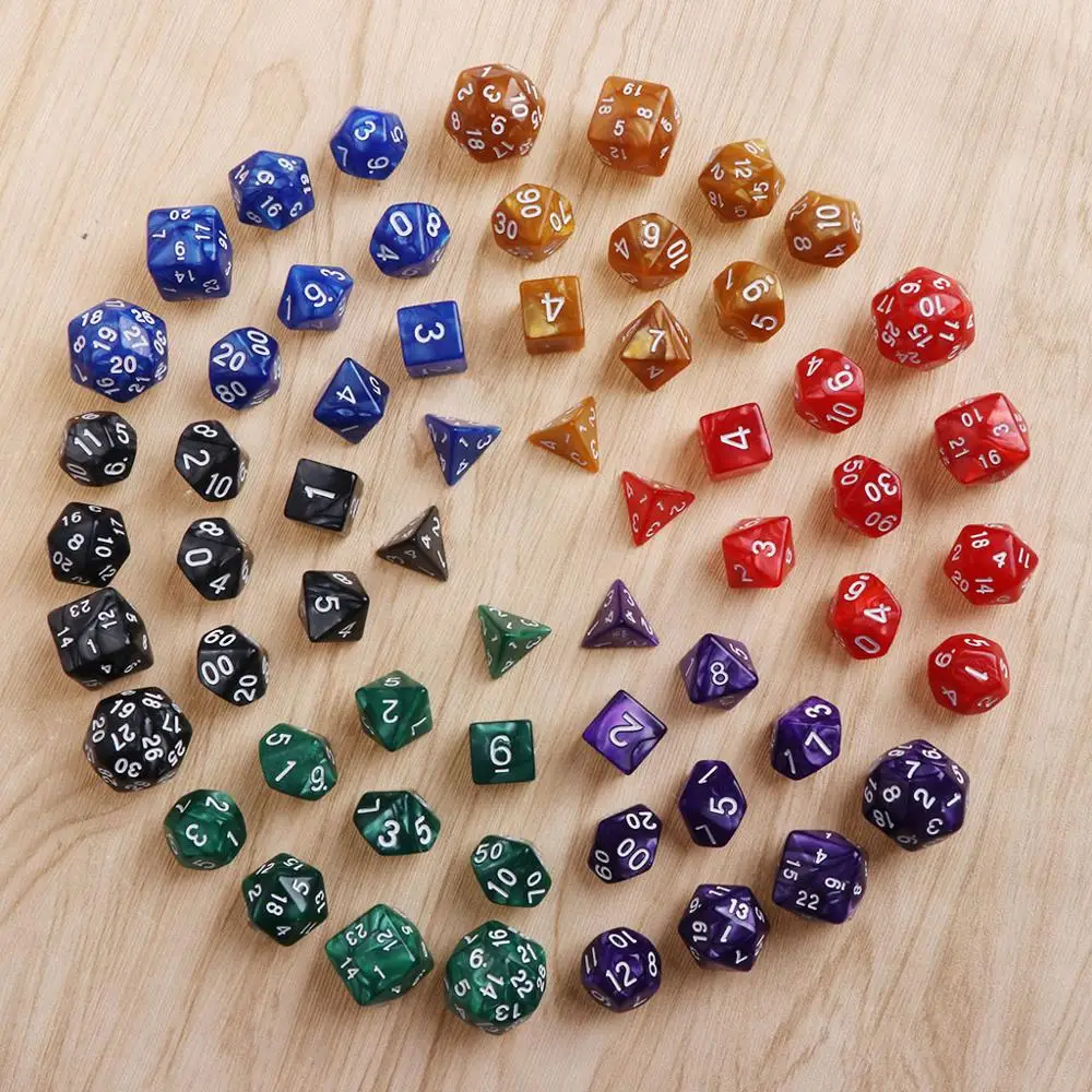 10pcs Multicolor Acrylic Cube Dice Beads multiaspect Portable Table Games Toy M5TC