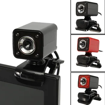 

LEORY Webcams 360 Degree Rotation Webcams Rotating HD 12.0M Pixels 4 LED Lights Original Webcams For Laptop PC For A862