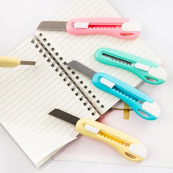

1 PCS Candy Color Mini Utility Knife Photo Box Paper Cutter Office School Tools Supplies Art And Craft Knife Cutting Knife 2024