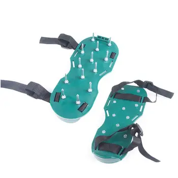

1 pair Garden Lawn Aerator Shoes Sandal Aerating Spike Grass Green Spiked Garden Tool Loose Soil Shoes 30*13cm