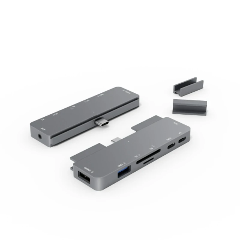 USB C концентратор для iPad Pro тип-c до 4K HDMI адаптер SD/TF кард-ридер 3,5 мм разъем для наушников PD Зарядка для MacBook Pro