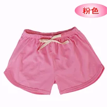 Детские шорты летние однотонные пляжные повседневные штаны из чистого хлопка для мальчиков и девочек детские яркие шорты