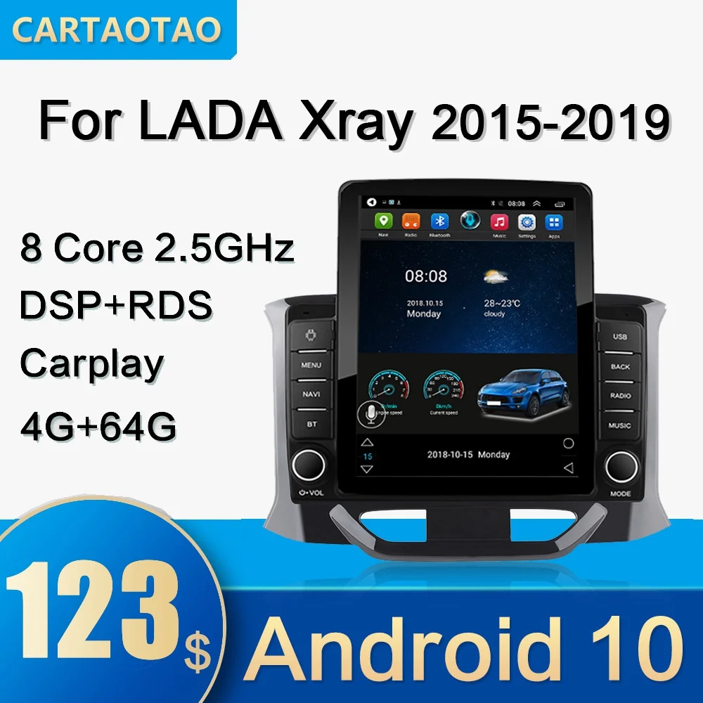 Автомагнитола 2DIN Android 10 0 4 Гб + 64 ГБ DSP GPS карта мультимедийный видеоплеер для LADA Xray X