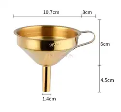 Funil de aço inoxidável 304, funil de vinho de pequeno calibre doméstico, funil de reabastecimento de funil, artefato de reabastecimento com filtro