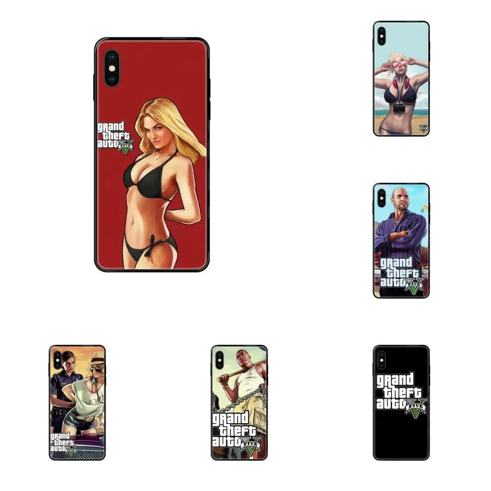 Grand Theft Auto 5 Gta плакаты для девушек мягкие фоточехлы Samsung Galaxy S20 S10e S10 S9 S8 S7 S6 S5 edge Lite Plus
